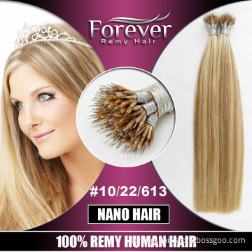 2016 Forever new trendy professional christmas hair extension wholesale premium 100 human remy piano nano ring hair extensions